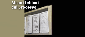 Alcuni faldoni in Tribunale