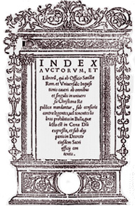 Index 1558. Elenco del lungo titolo