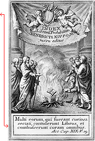 Libri al Rogo nell'Indice di Benedetto XIV