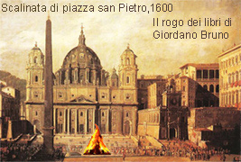 Rogo libri Giordano Bruno piazza san Pietro