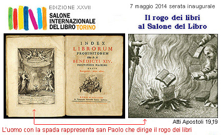 Il rogo dei libri al Salone del Libro