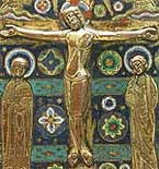 Crocifissione - rame dorato e smalti - 1200-1220 - Musée du Louvre, Parigi