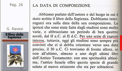Ravasi, Il libro della Sapienza. La data di composizione.