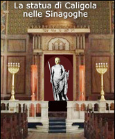 Caligola nella sinagoga. Statua imperatore dio sinagoghe Alessandria